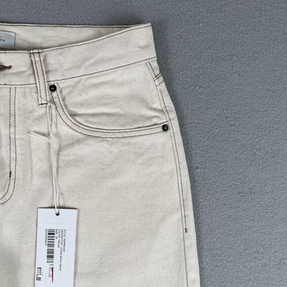NWT Saturdays NYC Charlie Skinny Slim Natural Beige Mid Rise Denim Jeans 29x32 - Picture 4 of 16